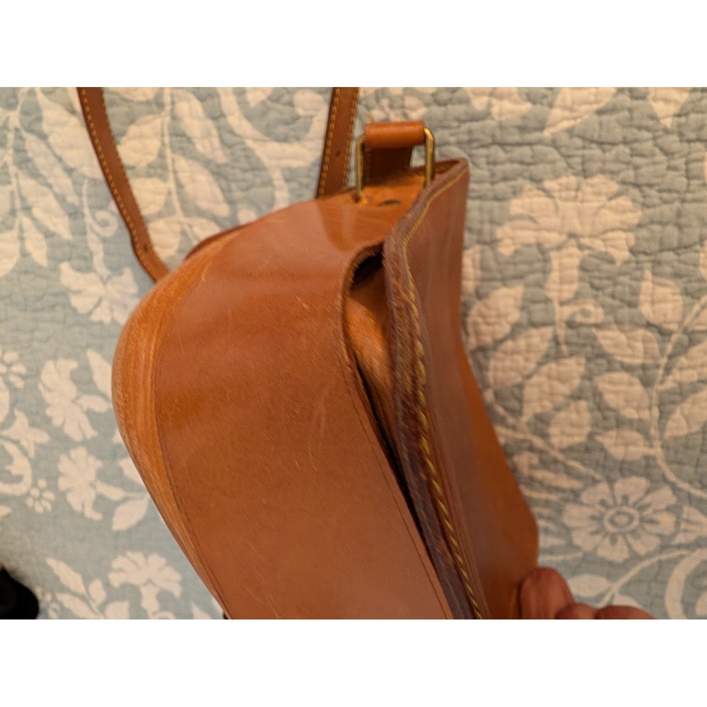 Louis Vuitton Cartouchiere MM Tan Epi Leather Crossbody Bag Vintage Messenger - Picture 10 of 16